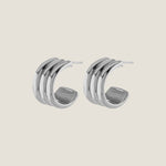 Ruddock-Rizzo-Hoop-Earrings-Three-Layer-Sculptural-Ribbed-Hoops-Butter-Curl-Sterling-Silver-18ct-Gold-Plated-Chunky-Bold-Jewellery