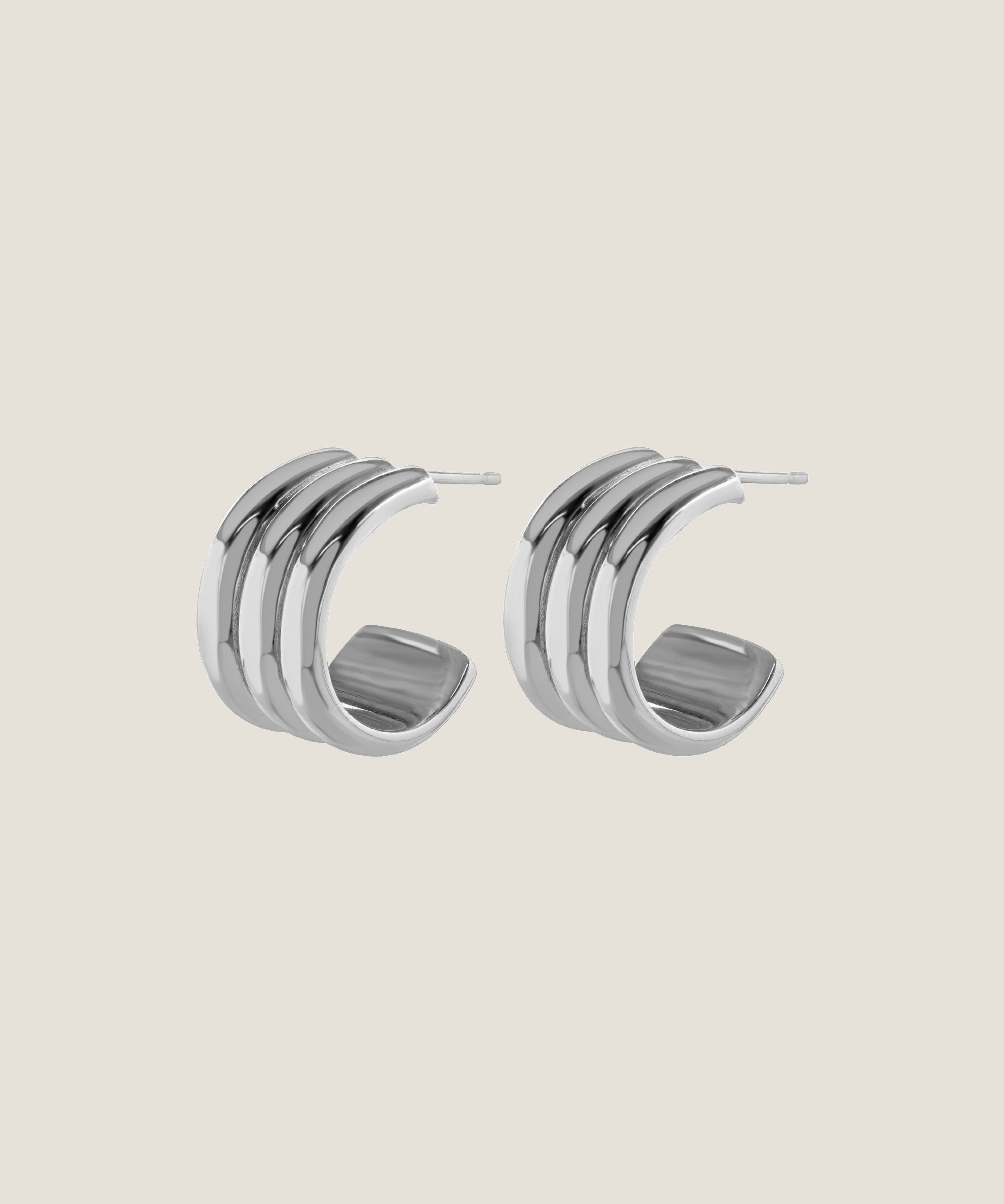 Ruddock-Rizzo-Hoop-Earrings-Three-Layer-Sculptural-Ribbed-Hoops-Butter-Curl-Sterling-Silver-18ct-Gold-Plated-Chunky-Bold-Jewellery