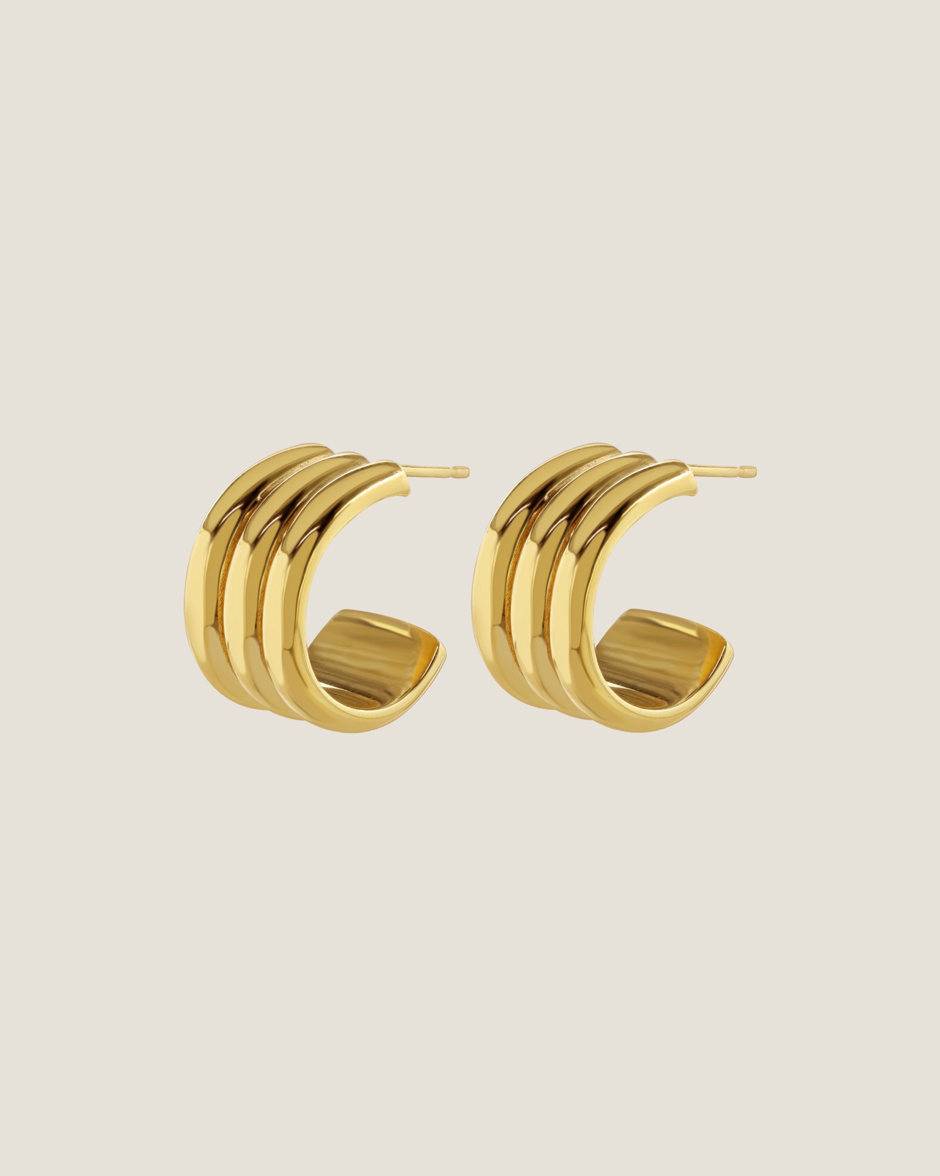 Ruddock-Rizzo-Hoop-Earrings-Three-Layer-Sculptural-Ribbed-Hoops-Butter-Curl-Sterling-Silver-18ct-Gold-Plated-Chunky-Bold-Jewellery