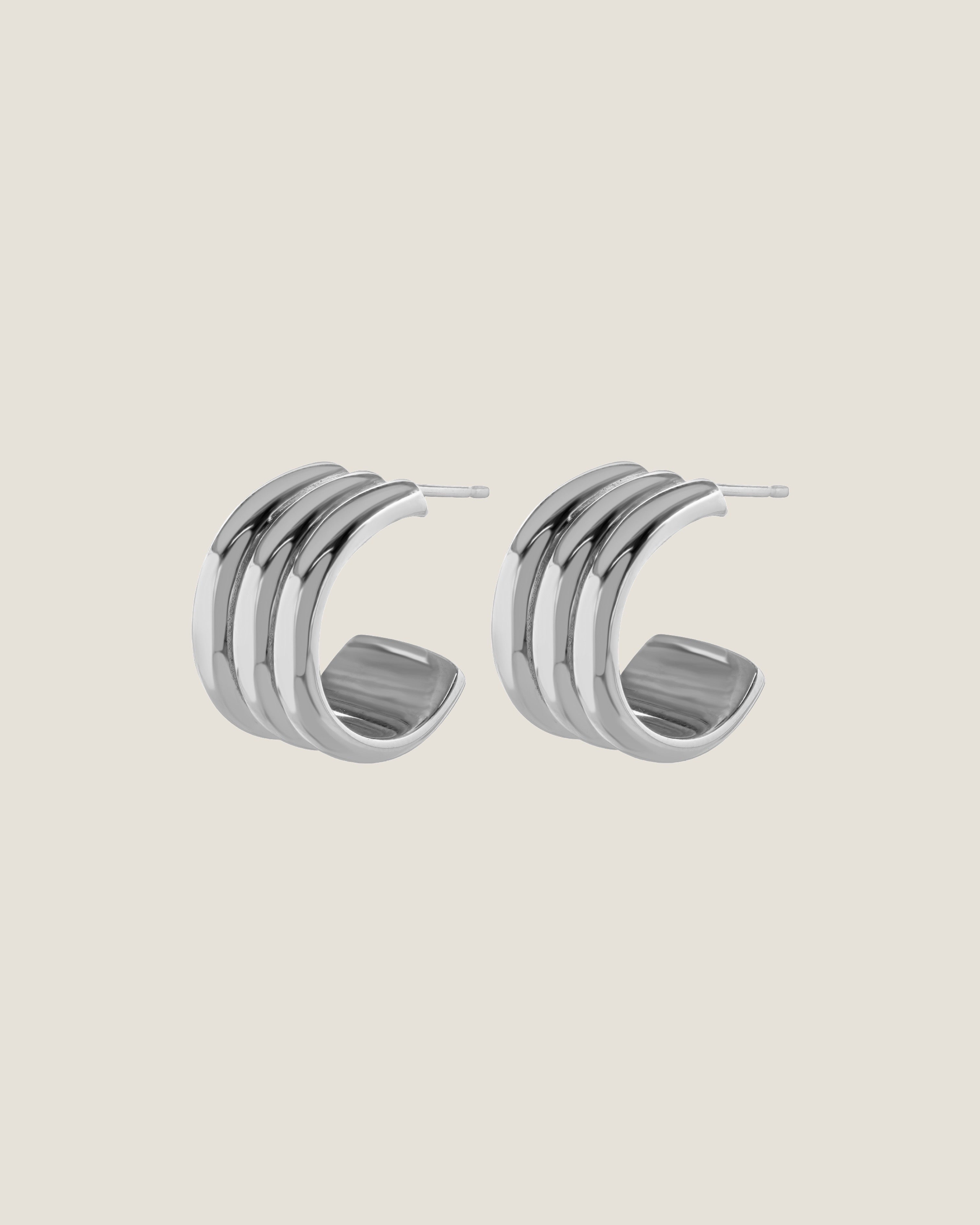 Ruddock-Rizzo-Hoop-Earrings-Three-Layer-Sculptural-Ribbed-Hoops-Butter-Curl-Sterling-Silver-18ct-Gold-Plated-Chunky-Bold-Jewellery