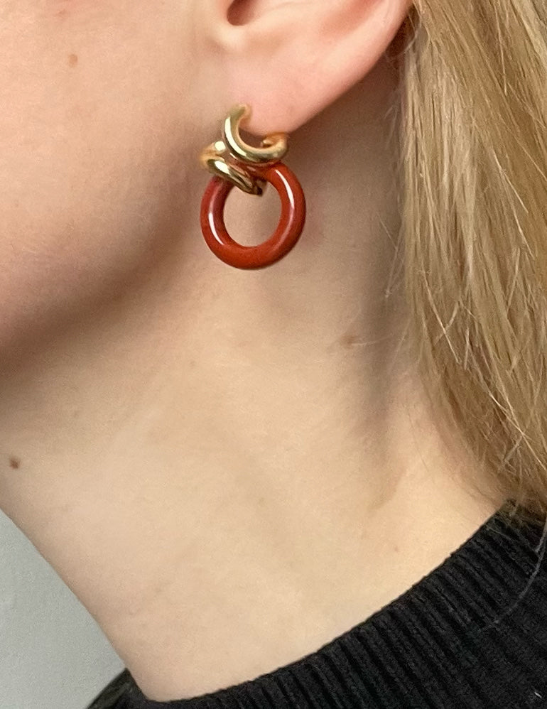 Ruddock-Rollo-Quartz-Gold-Plated-Drop-Stud-Dangle-Earrings