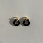 Ruddock-Rollo-Quartz-Gold-Plated-Drop-Stud-Dangle-Earrings-Black-Onyx