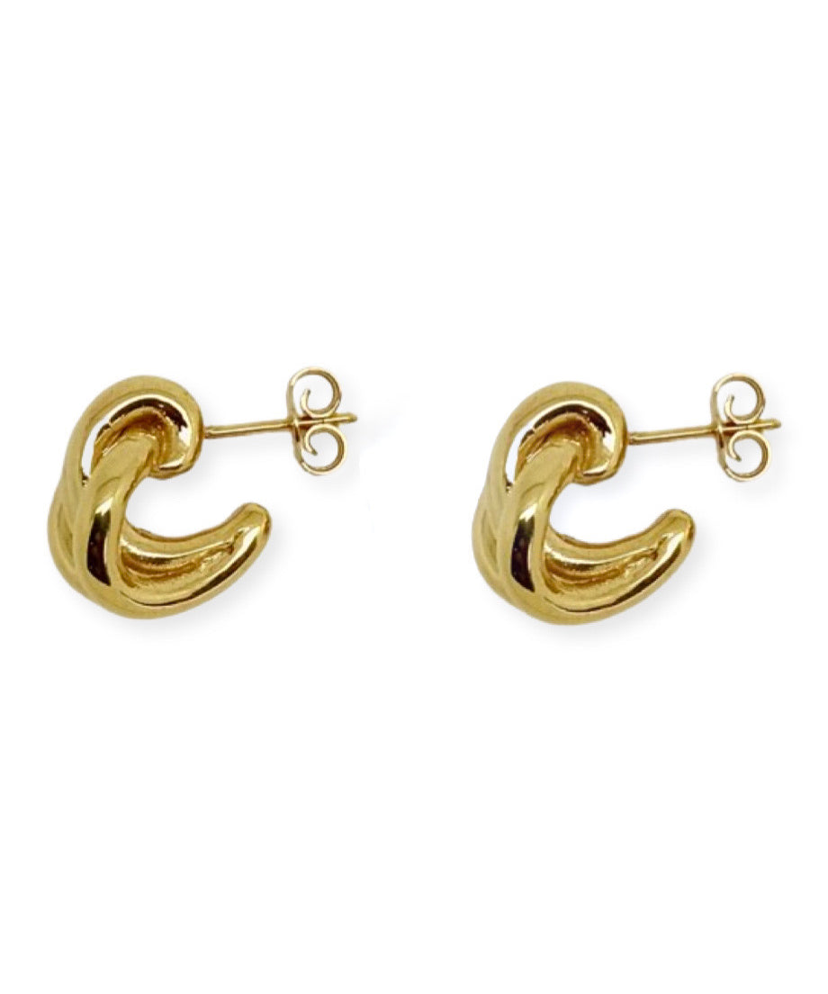 Ruddock-Small-Hoop-Twist-Studs-Marta-Huggie-Hoops-Earrings-Sterling-Silver-8ct-Gold-Carat-18-Plated