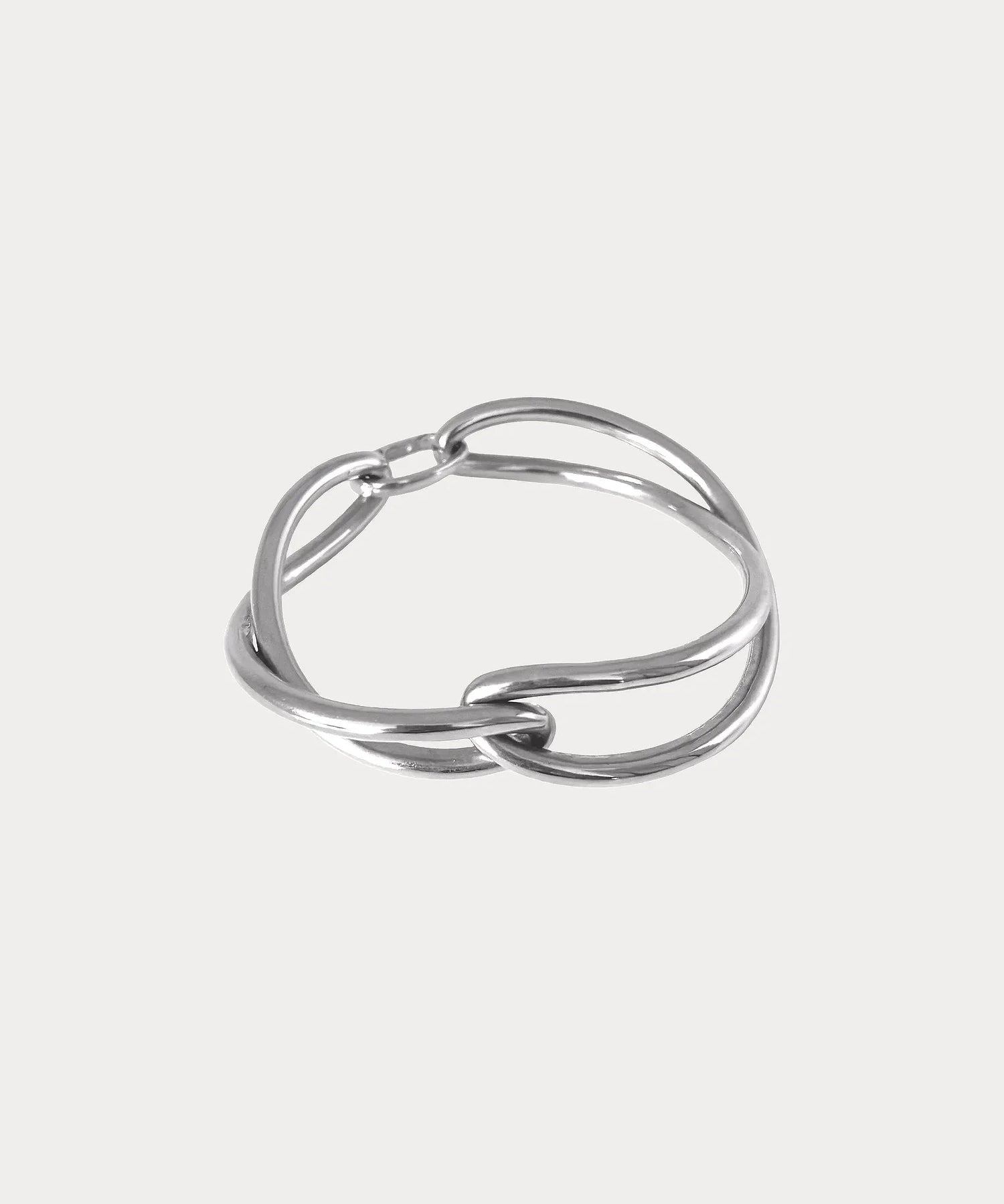 Ruddock-Soma-Bangle-Cuff-Interlocking-Interwoven-Tublar-Scultpural-twisted-clean-lines-forms-modern-statement-bracelet-Sleek-minimal-cool-jewellery-demifine-sterling-silver-solid
