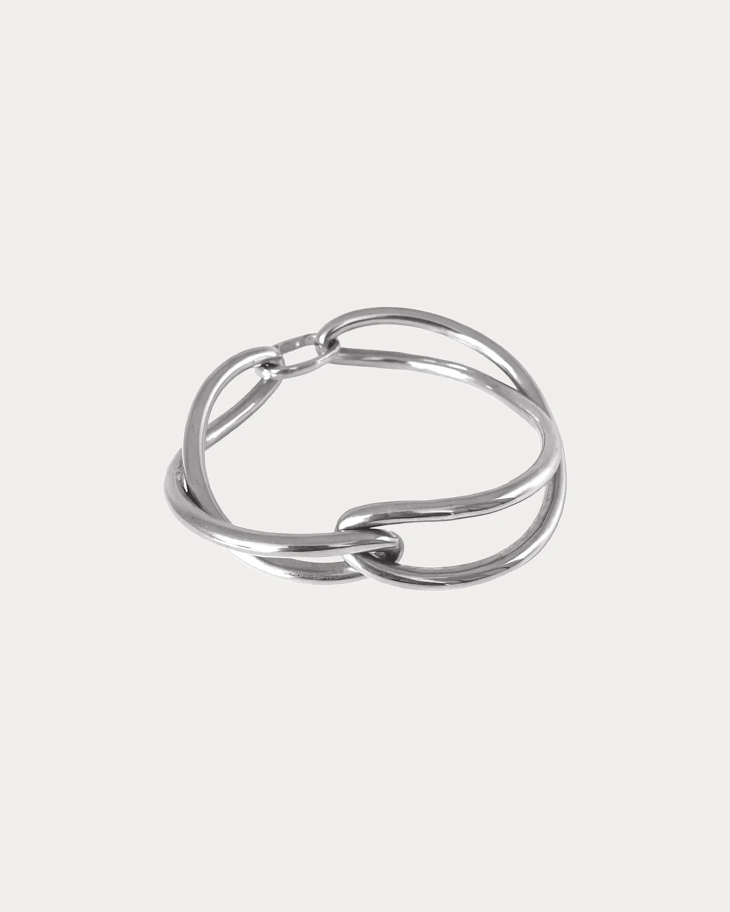 Ruddock-Soma-Bangle-Cuff-Interlocking-Interwoven-Tublar-Scultpural-twisted-clean-lines-forms-modern-statement-bracelet-Sleek-minimal-cool-jewellery-demifine-sterling-silver-solid