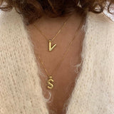 Ruddock-initial-alphabet-chunky-letter-personalised-pendant-necklace-sterling-silver-18ct-gold-plated