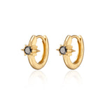 Scream-Pretty-Black-Star-Huggie-hoop-Earrings-cubic-zirconia-diamond-gemstone-gold-silver-plating-ear-stack-stacking-essential-demifine-demi-fine-jewellery-everyday-earrings