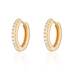 Scream-Pretty-Gold-Plated-Silver-Large-Huggie-Hoop-Earrings-Clear-Cubic-Zirconia-Diamond-Stones-Sleek-Minimal-Crystal-Cool-Everyday-Ear-Stack-Sparkle