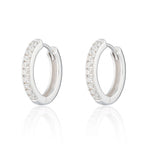 Scream-Pretty-Gold-Plated-Silver-Large-Huggie-Hoop-Earrings-Clear-Cubic-Zirconia-Diamond-Stones-Sleek-Minimal-Crystal-Cool-Everyday-Ear-Stack-Sparkle