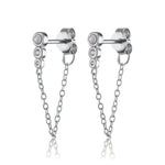 Scream-Pretty-Hannah-Martin-Chain-Pearl-Diamond-Curbic-Zirconia-chainged-stud-earrings-Demifine-Contemporary-ear-stacking-stack-cool-jewellery-uk-statement-party-season-earrings