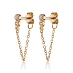 Scream-Pretty-Hannah-Martin-Chain-Pearl-Diamond-Curbic-Zirconia-chainged-stud-earrings-Demifine-Contemporary-ear-stacking-stack-cool-jewellery-uk