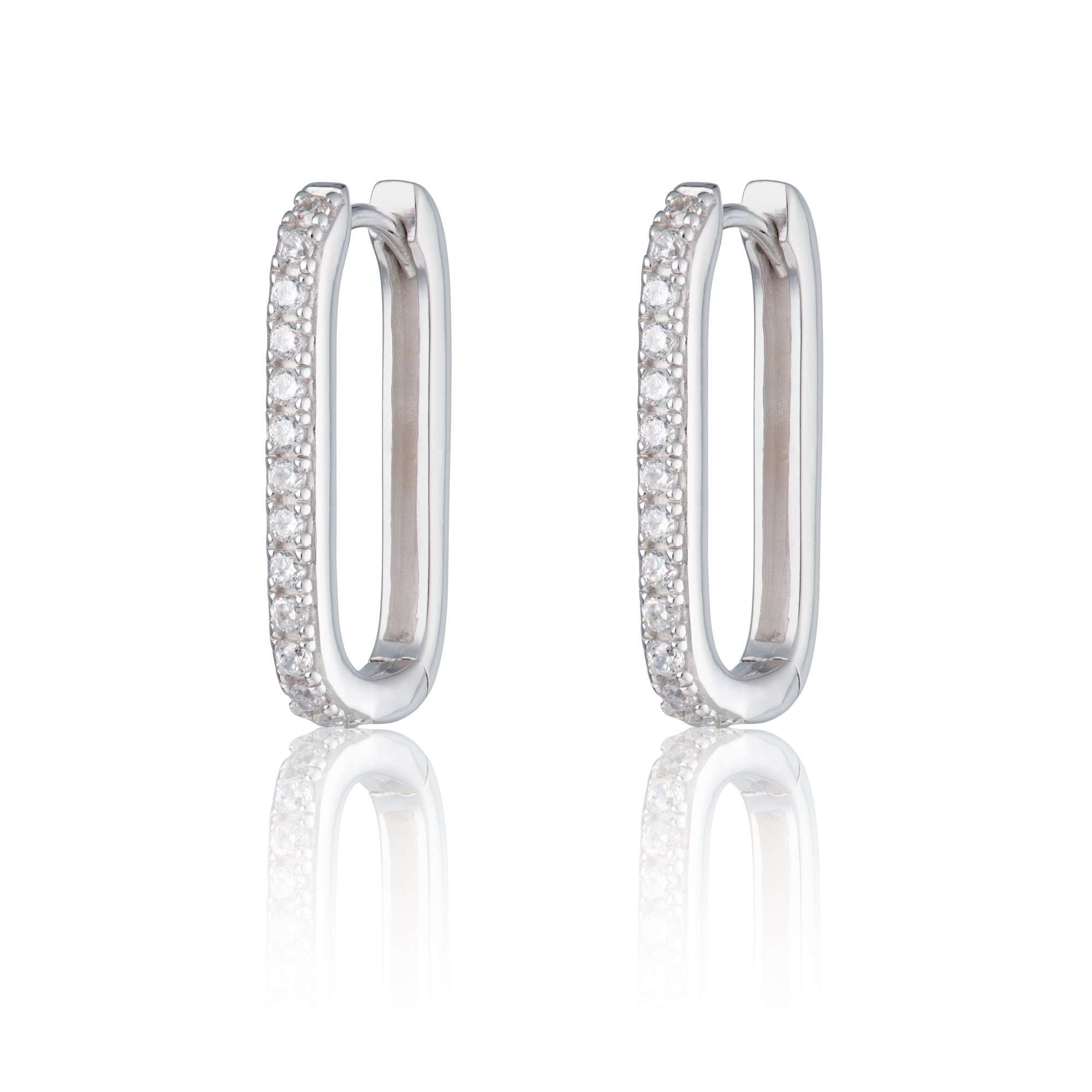 Scream-Pretty-Oval-Hoop-Earrings-Clear-diamond-cubic-zirconia-Stones-gemstone-long-oval-hoops-oop-earrings-sparkle-demifine-party-season-everyday-jewellery