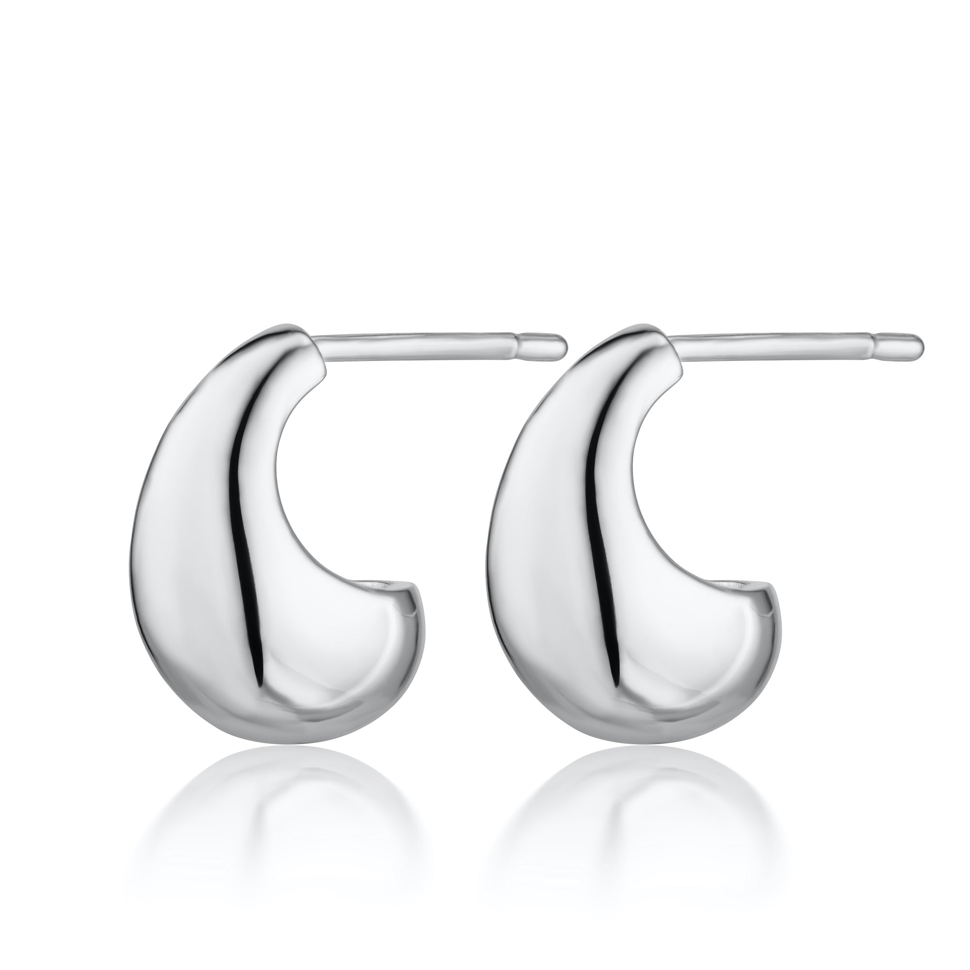 Scream-Pretty-chunky-teardrop-stud-earrings-in-silver-statement-studs-bubble-balenciaga-cool-minimal-contemporary-oversized-demifine-demi-fine-jewellery-ear-stack-essential-stacking
