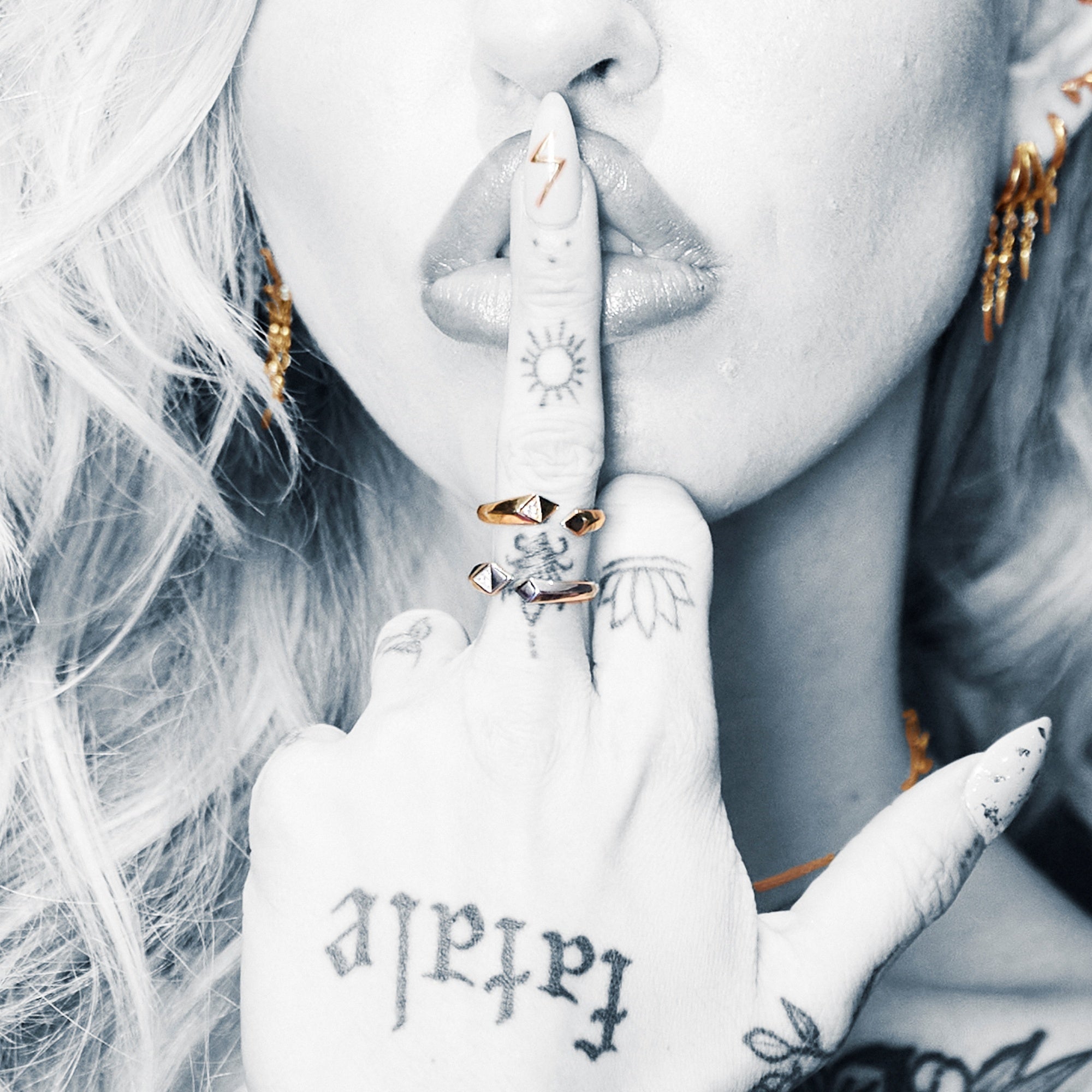 Scream-Pretty-gold-rebel-open-ring-gold-silver-demifine-demi-fine=contemporary-ring-stack-chunky-sculptural-knife-edge-diamond-clear-cubic-zirconia-gemstones-stones-stacking