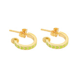 Spark-Enamel-Earrings-Yellow-Gold-Vermeil-Huggie-Hoops