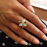 Squeeze-Jewellery-Stargazer-Flower-Ring-Gold-Silver-Sky-Blue-Vanilla-Cream-Oriental-Lily-Statement-Cocktail-Ring-Cute-Jewellery