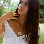 Squeeze-London-Chunky-Chain-Oversized-Statement-Flower-Pendant-Necklace-Sky-Blue-Enamel-Gold-Vermeil