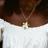 Squeeze-London-Chunky-Chain-Oversized-Statement-Flower-Pendant-Necklace-Sky-Blue-Enamel-Gold-Vermeil