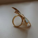 Squeeze-London-Little-Kiss-Cocktail-Flower-Ring-Gold-Vermeil-Sky-Blue-Enamel