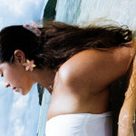 Squeeze-London-Pink-Gold-Enamel-Oversized-Statement-Flower-Lily-Earrings-Cocktail-Twins