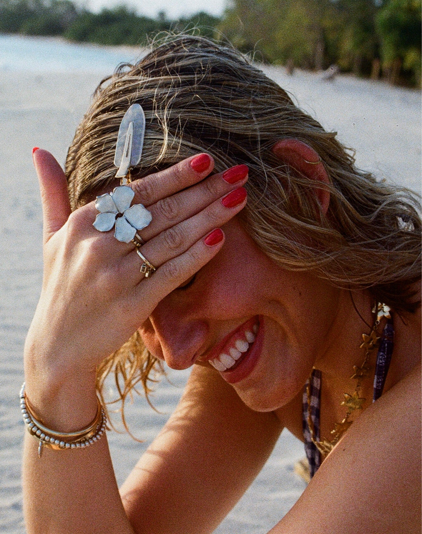 Squeeze-London-Rose-of-Sharon-Flower-Two-Part-Hibiscus-Petal-White-Enamel-Statement-Cocktail-Ring-Double-Ring-Sterling-Silver-Gold-Plated-Floral