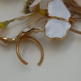 Squeeze-London-Rose-of-Sharon-Flower-Two-Part-Hibiscus-Petal-White-Enamel-Statement-Cocktail-Ring-Double-Ring-Sterling-Silver-Gold-Plated-Floral