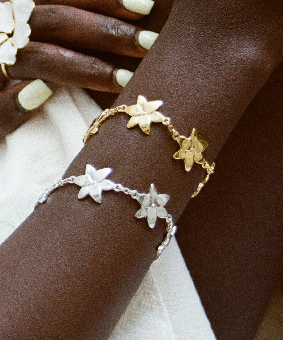 Squeeze-London-Rosella-Dream-Flower-Charm-Bracelet-Gold-Vermeil-Sterling-Silver