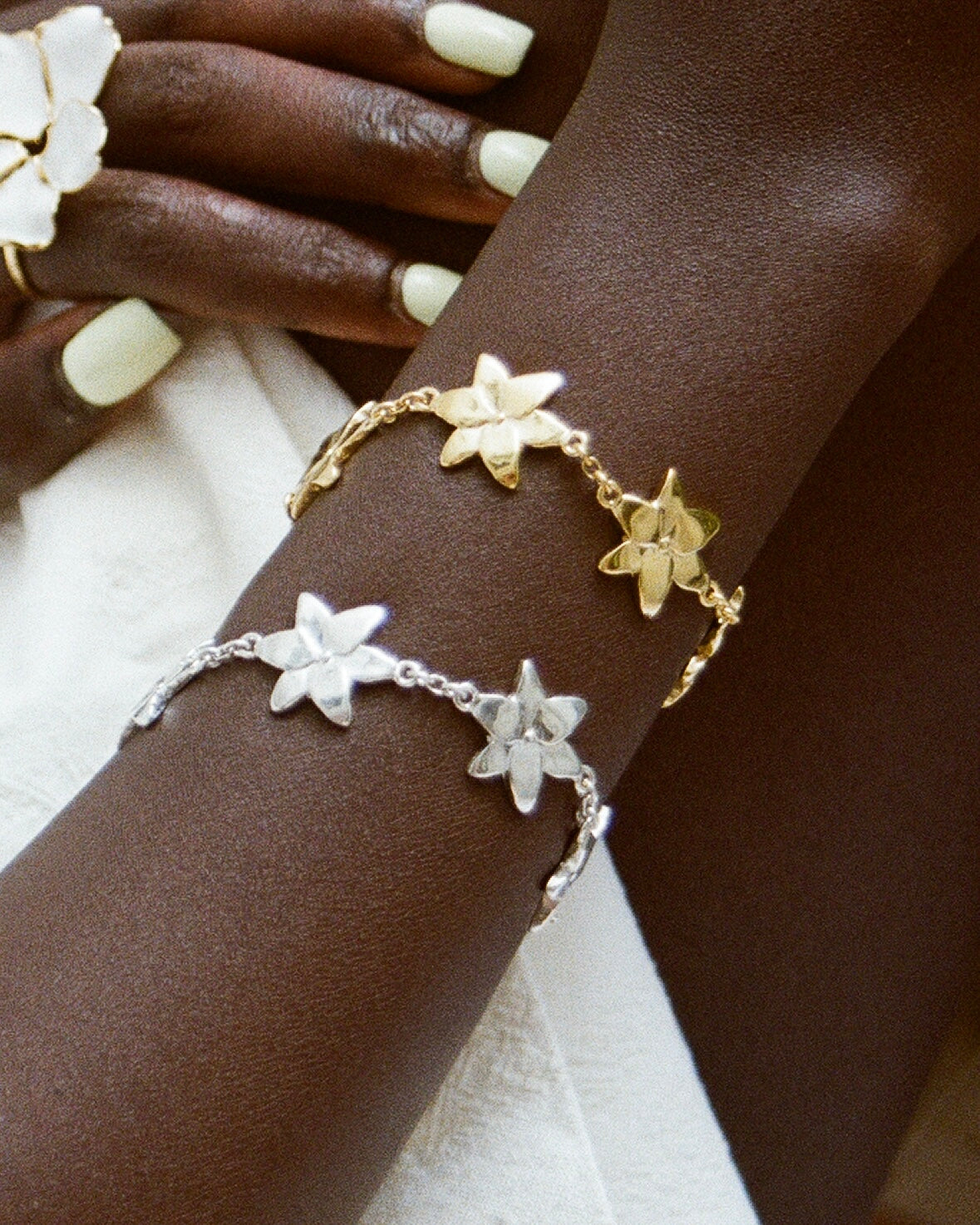 Squeeze-London-Rosella-Dream-Flower-Charm-Bracelet-Gold-Vermeil-Sterling-Silver