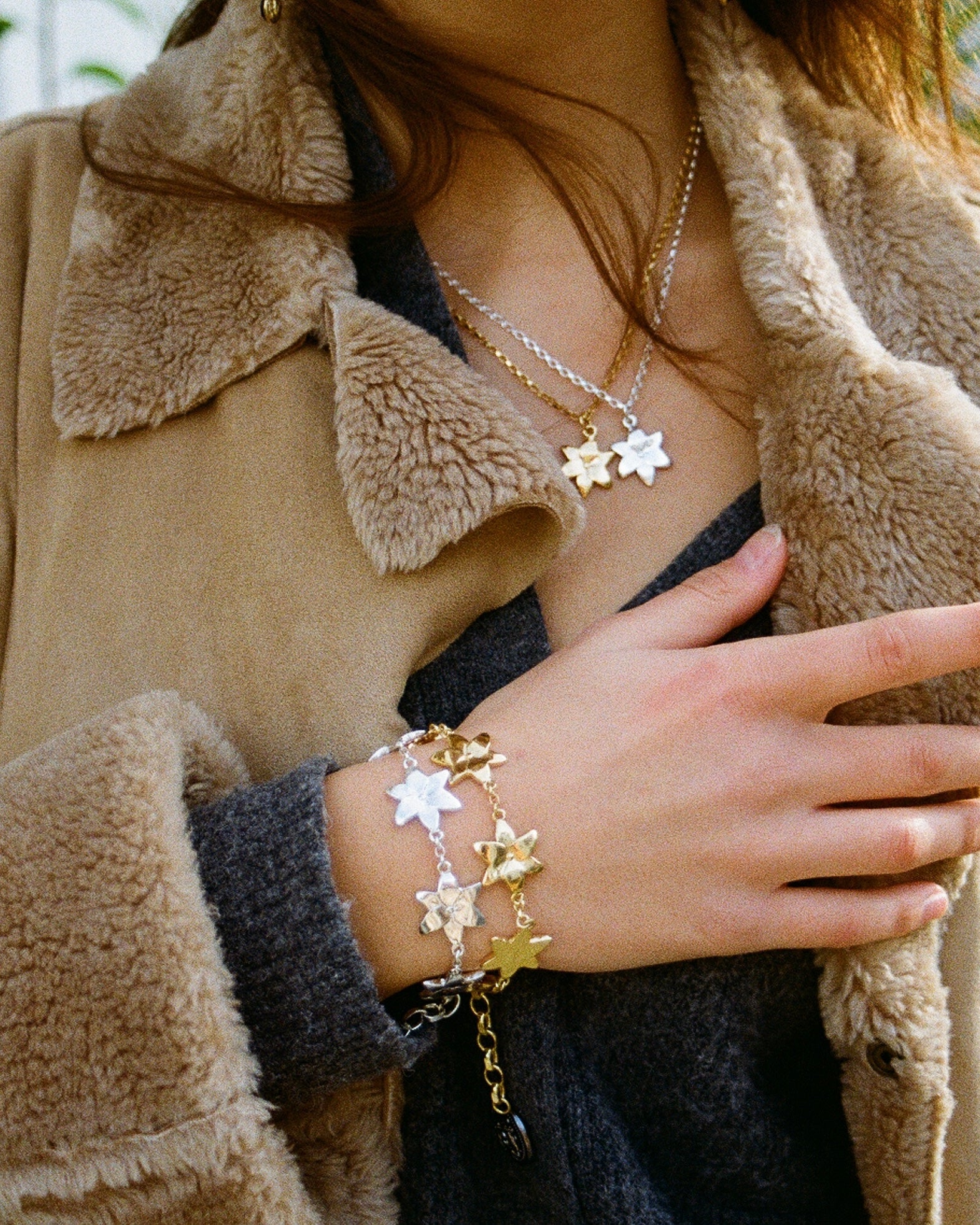 Squeeze-London-Rosella-Dream-Flower-Charm-Bracelet-Gold-Vermeil-Sterling-Silver