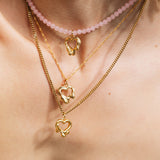 Sad Girl Heart Charm Necklace