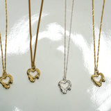 Tilly-Sudbsury-Molten-Melting-Heart-Pendant-Chain-Necklace-STerling-Silver-Gold-vermeil-solid-gold