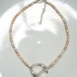 Tilly-Sudbsury-PEARL-Beaded-Bead-OPEN-SHELL-Pendant-Silver-Sterling-CHOKER-Necklace