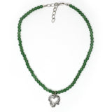 Tilly-Sudbsury-Sad-Girl-Beads-Beaded-Molten-Heart-Pendant-Necklace-Green-sterling-Silver