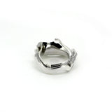Tilly-Sudsbury-Chunky-Sterling-Silver-Shell-Ring-Curved-Molten-Texture-Textured-Statement-Cocktail-Ring