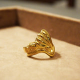 Tilly-Sudsbury-Clam-Shell-Ring-Chunky-Jewellery-Statement-Rings-Unique-Sterling-Silver-Gold-Vermeil-Coastal-Mediterrean-Cocktail-Holiday-Jewellery-Wavey-Stacker-Stacking-Ring-Gold-Solid
