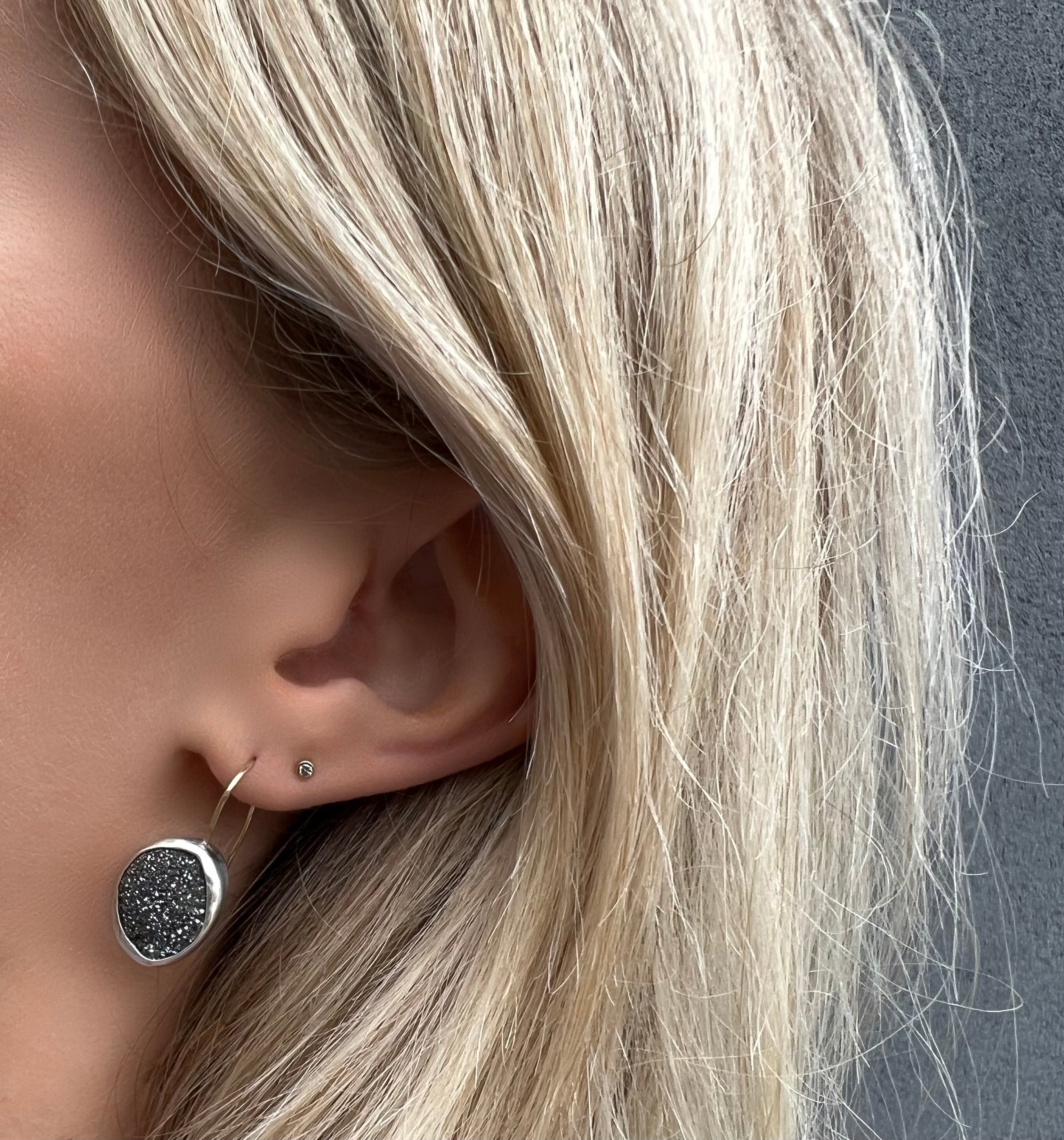 Tory-Long-Mixed-Metal-Black-Druzy-Earrings-Gemstone-Drop-Earrings-Glitter-Sterling-Silver