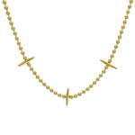 Tory-Long-Spike-Trio-Subtle-Statement-Ball-Chain-Necklace-18ct-Carat-Gold-Vermeil