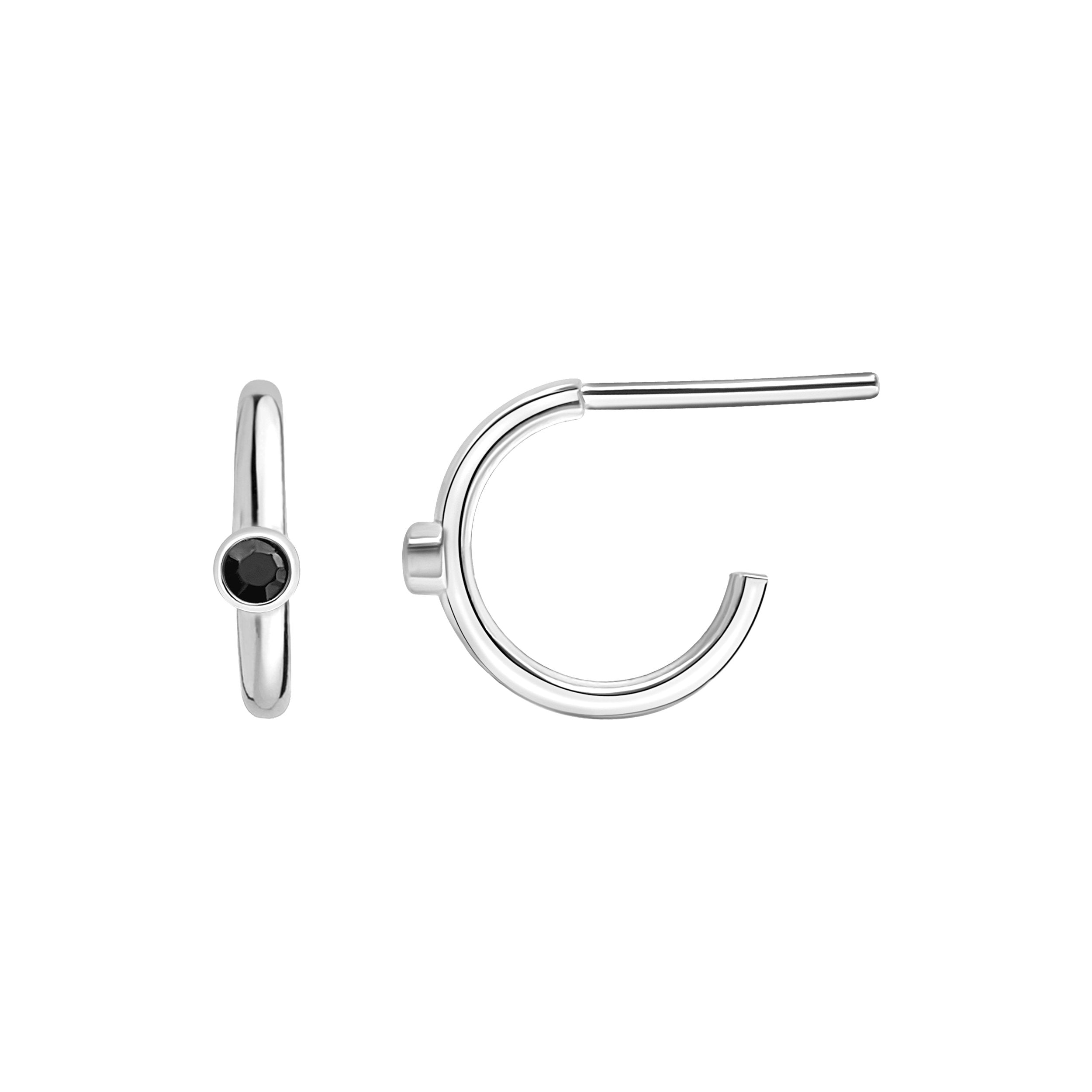Tory-Long-The-Hoop-Sterling-silver-Black-Sapphire-Hoops-Earrings-sleek-Minimal-Stacking-Hoop
