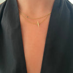 Tory-Long-Zodi-Ball-Chain-Necklace-Black-Sapphire-Stone-Pendant-Minimal