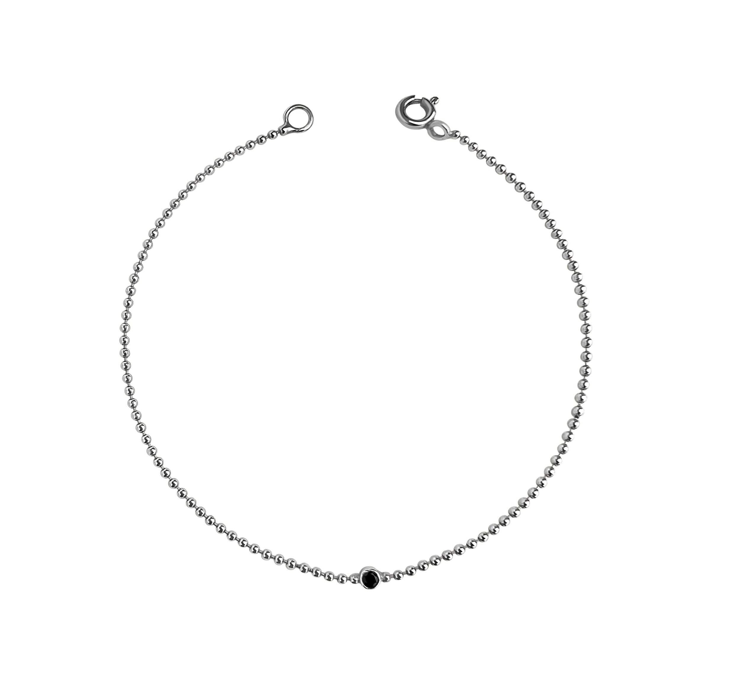 Tory-Long-Zodi-Sterling-Silver-Black-Sapphire-Diamond-Ball-Chain-Delicate-Bracelet