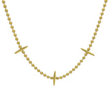 The Spike Trio Necklace Gold