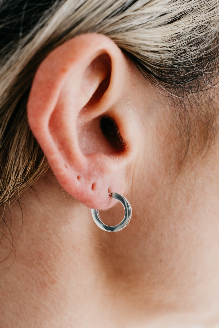 Uniform-Jewellery-Crux-Chunky-Sterling-Silver-Mini-Huggie-Hoops-Bold-Square-Minimal-Earrings