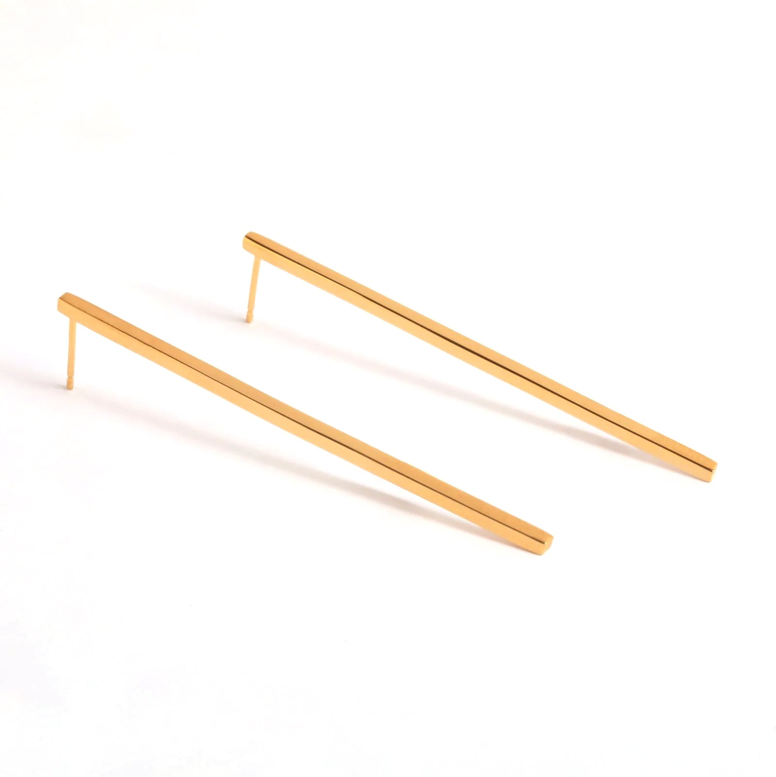 Uniform-Jewellery-Crux-Gold-Vermeil-Bar-Rectangle-Maxi-Drop-Dangle-Stud-Minimal-Sleek-Statement-Earrings