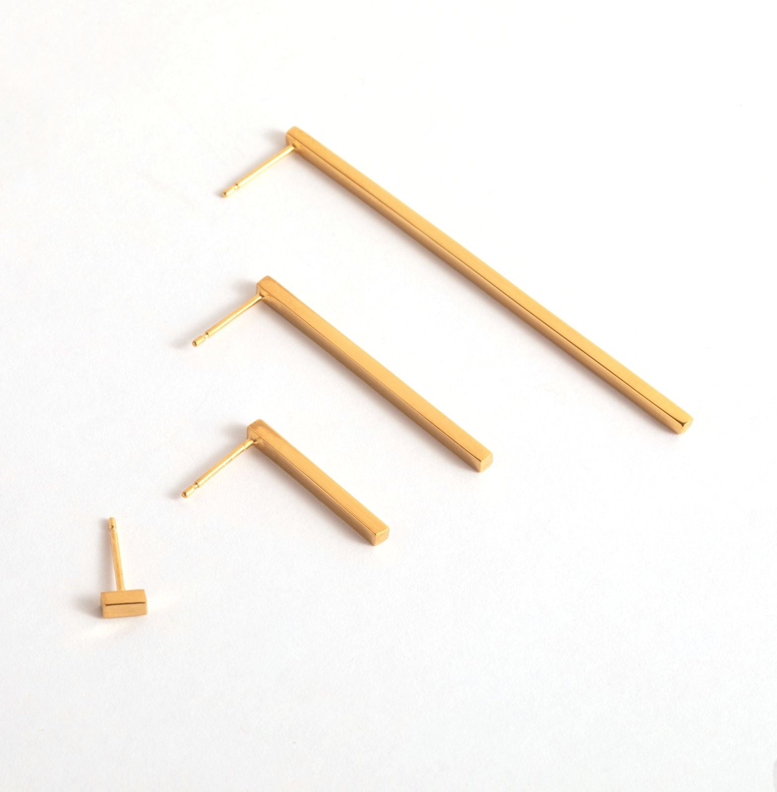 Uniform-Jewellery-Crux-Gold-Vermeil-Bar-Rectangle-Maxi-Drop-Dangle-Stud-Minimal-Sleek-Statement-Earrings