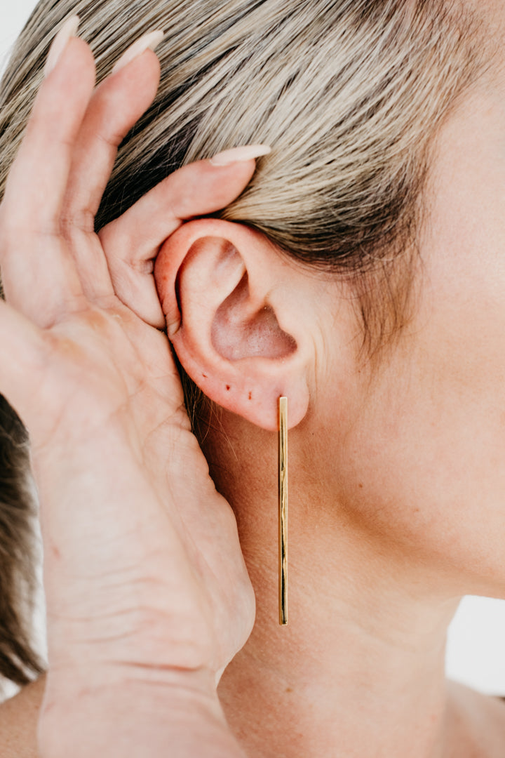 Uniform-Jewellery-Crux-Gold-Vermeil-Bar-Rectangle-Maxi-Drop-Dangle-Stud-Minimal-Sleek-Statement-Earrings