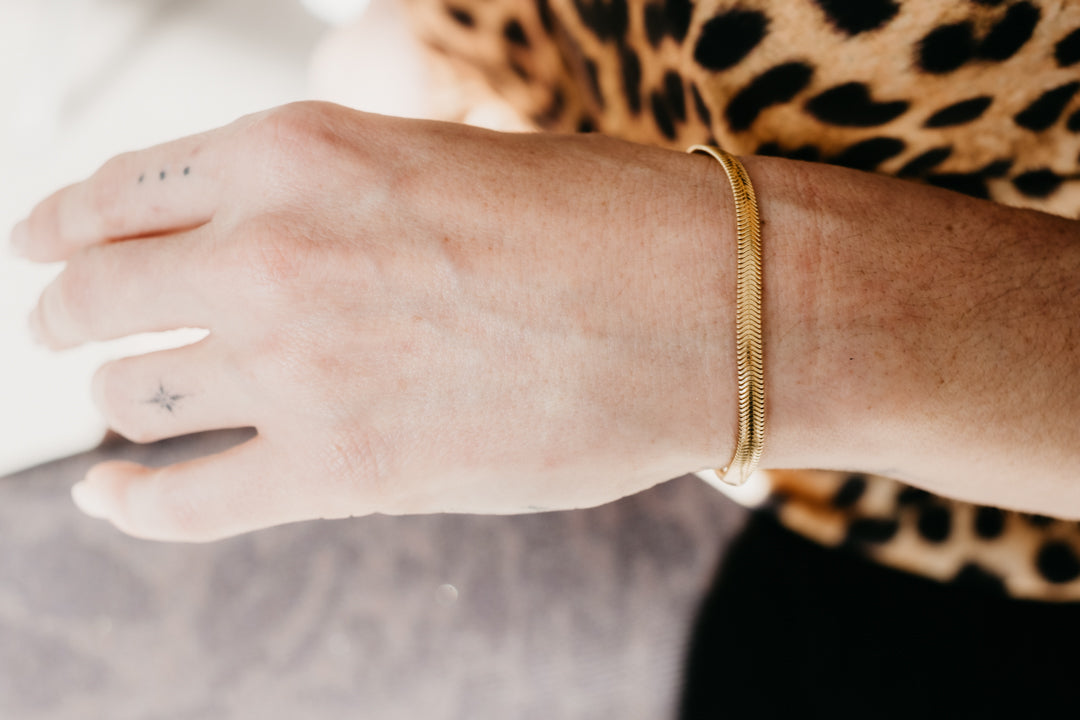 Uniform-Jewellery-Crux-Gold-Vermeil-Snake-Chain-chunky-Minimal-Sleek-Bracelet