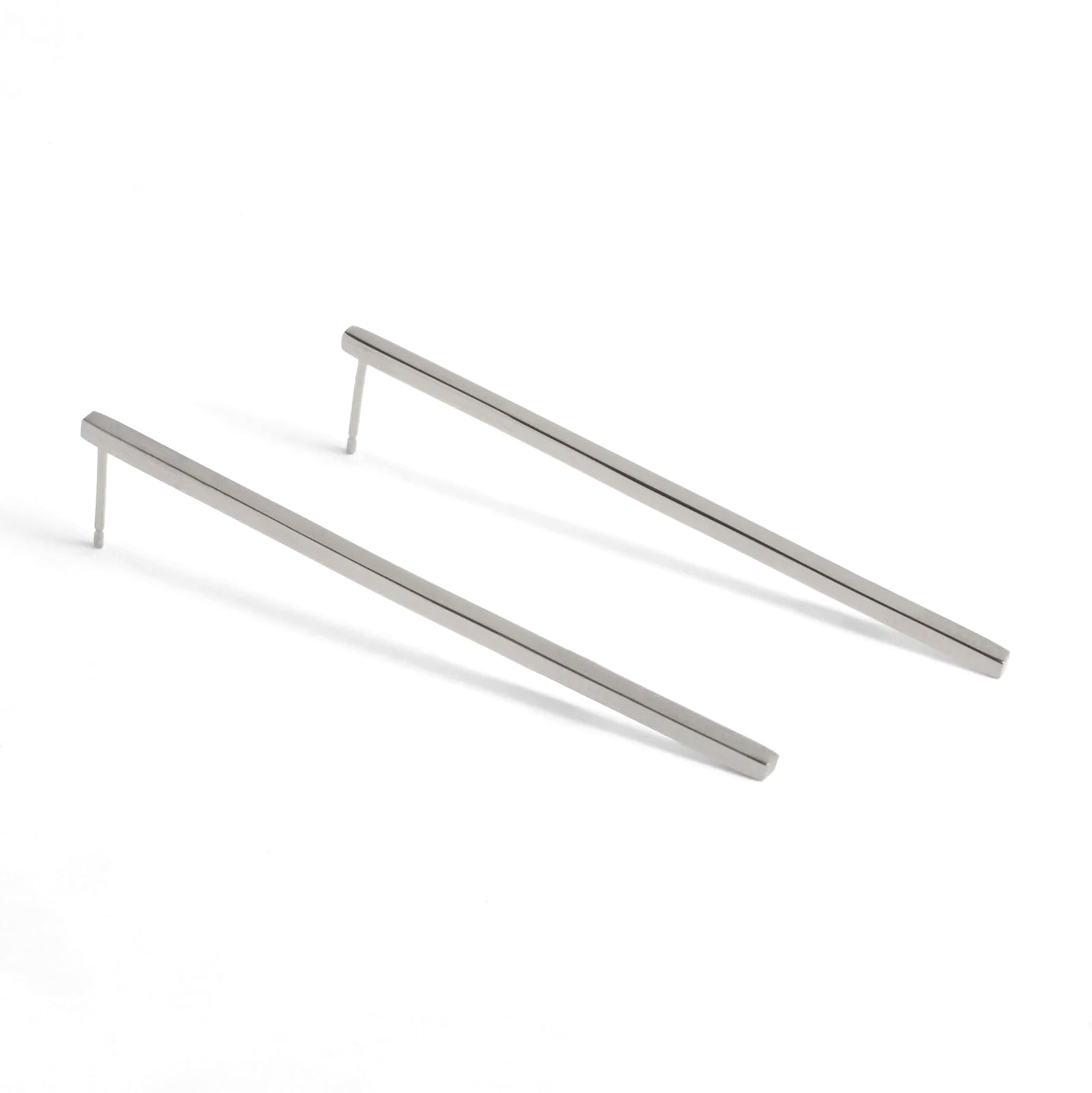 Uniform-Jewellery-Crux-Sterling-Silver-Maxi-Drop-Stud-Stick-Bar-Earrings