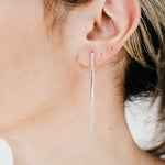 Uniform-Jewellery-Crux-Sterling-Silver-Maxi-Drop-Stud-Stick-Bar-Earrings