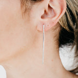 Uniform-Jewellery-Crux-Sterling-Silver-Maxi-Drop-Stud-Stick-Bar-Earrings