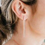 Uniform-Jewellery-Crux-Sterling-Silver-Maxi-Drop-Stud-Stick-Bar-Earrings